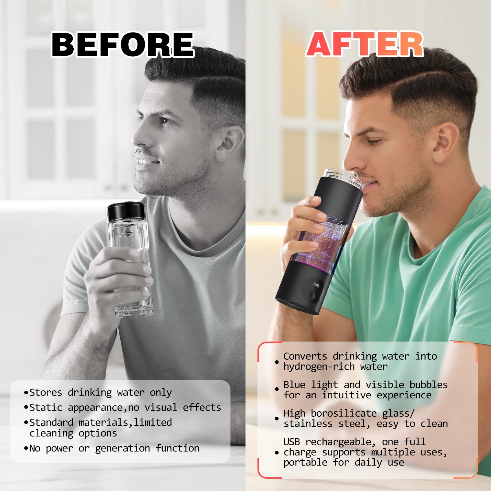 Purizenta N11 Flask Hydrogen Water Bottle