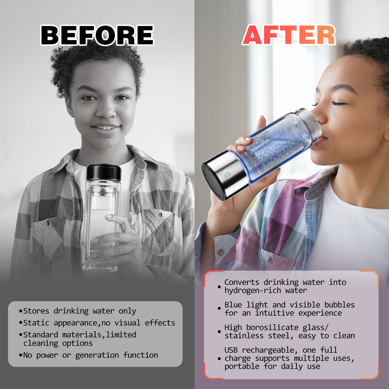 Purizenta M3 Flask Hydrogen Water Bottle