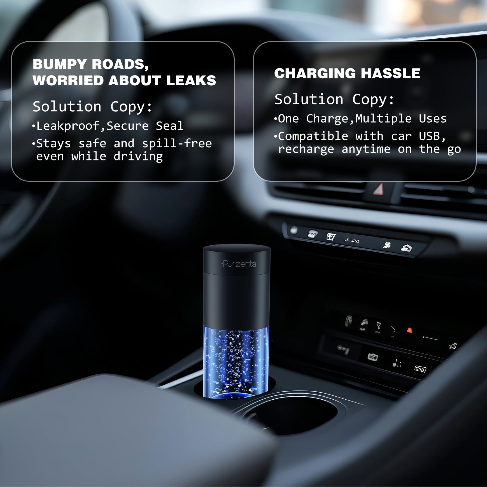 Purizenta N11 Flask Hydrogen Water Bottle